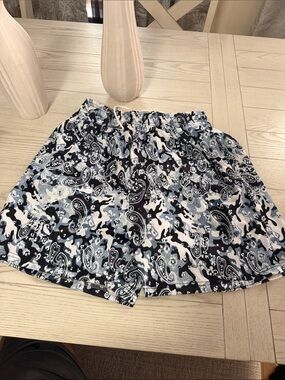 Men’s Paisley Print Mini Shorts - Black & Blue
